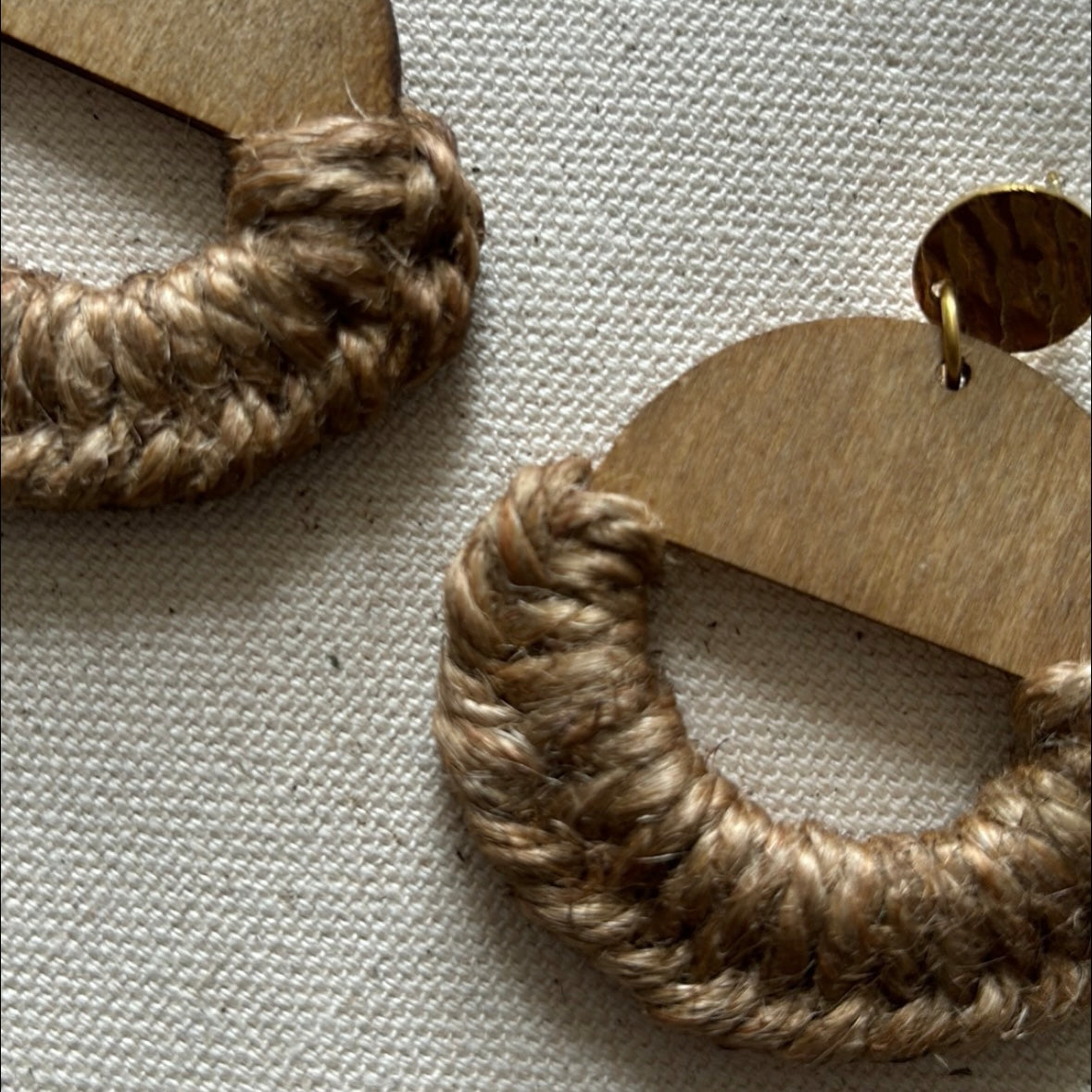 chic woven hoop earrings