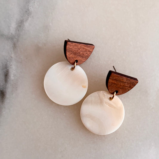 curved sable earrings