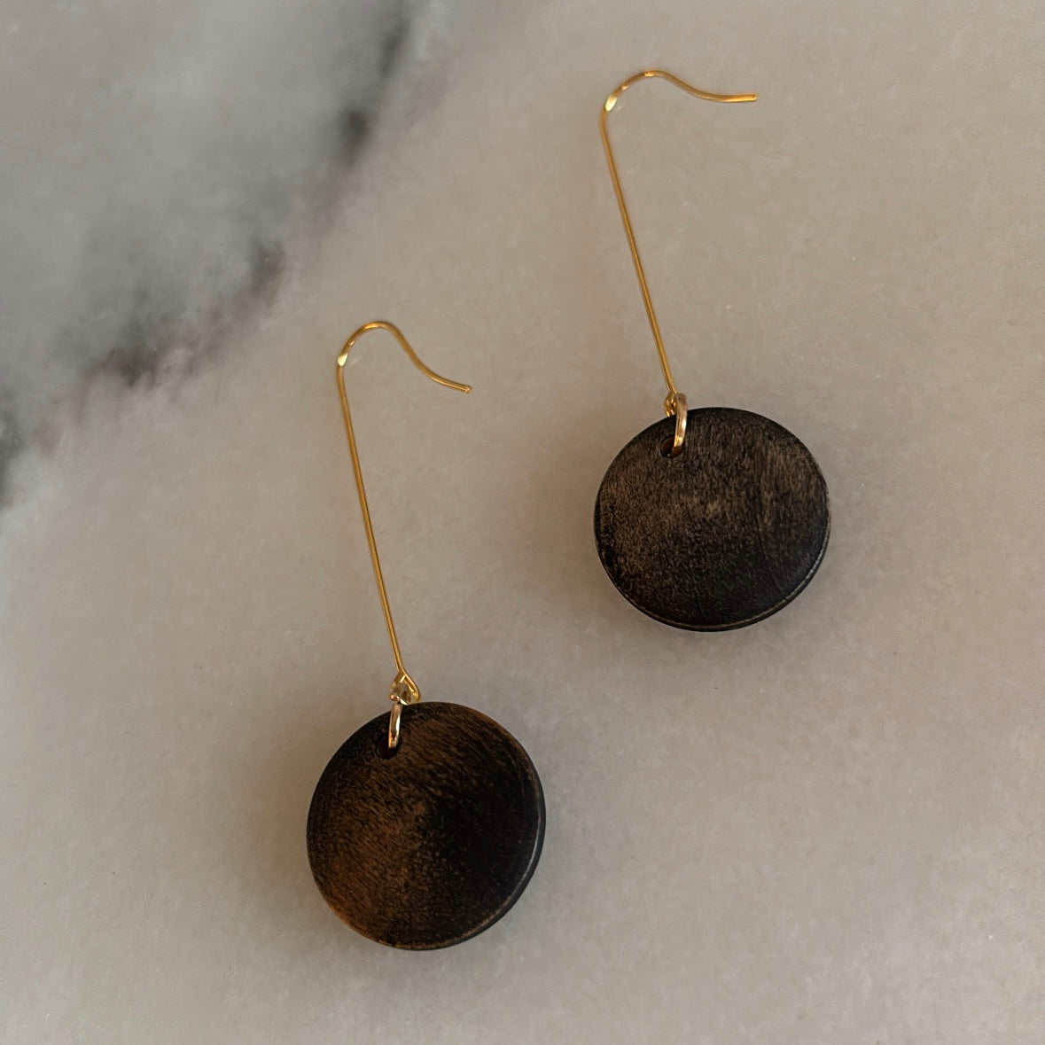 ebony bare hook earrings