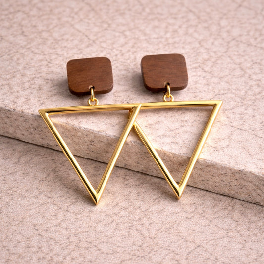 triangle frame earrings