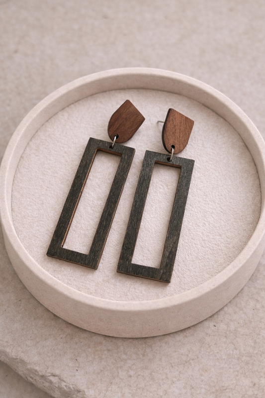 frame drop earrings