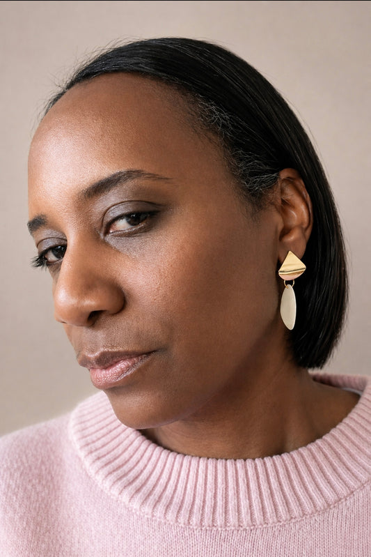 the alabaster drop earrings