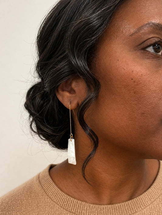 ivory column earrings