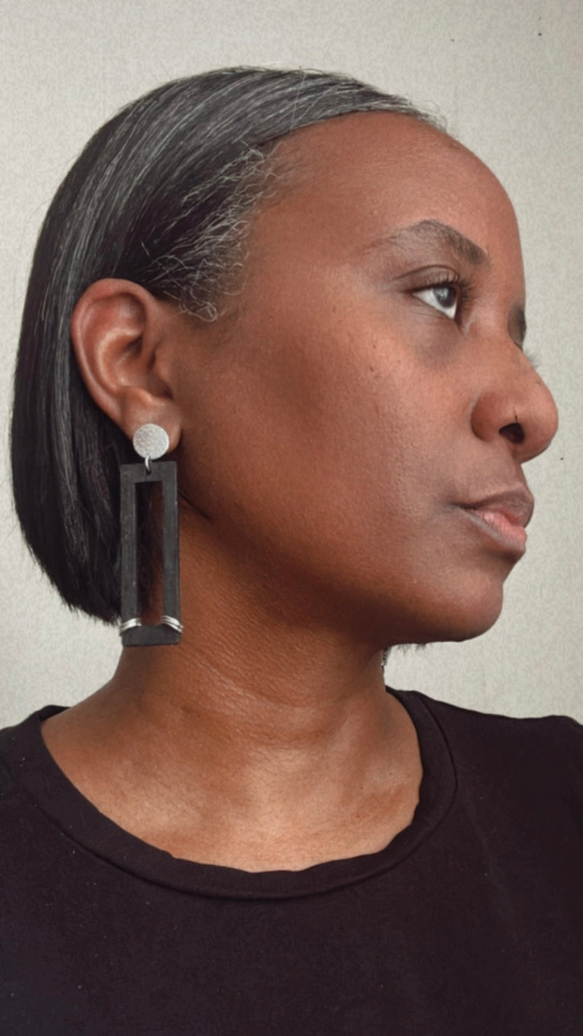 open frame earrings