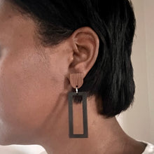 Load image into Gallery viewer, Ebony Wood Cut Out Earrings

