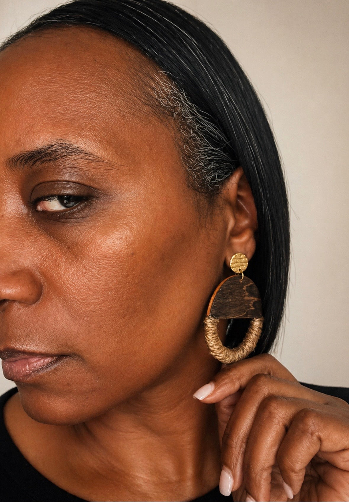 woven hoop earrings