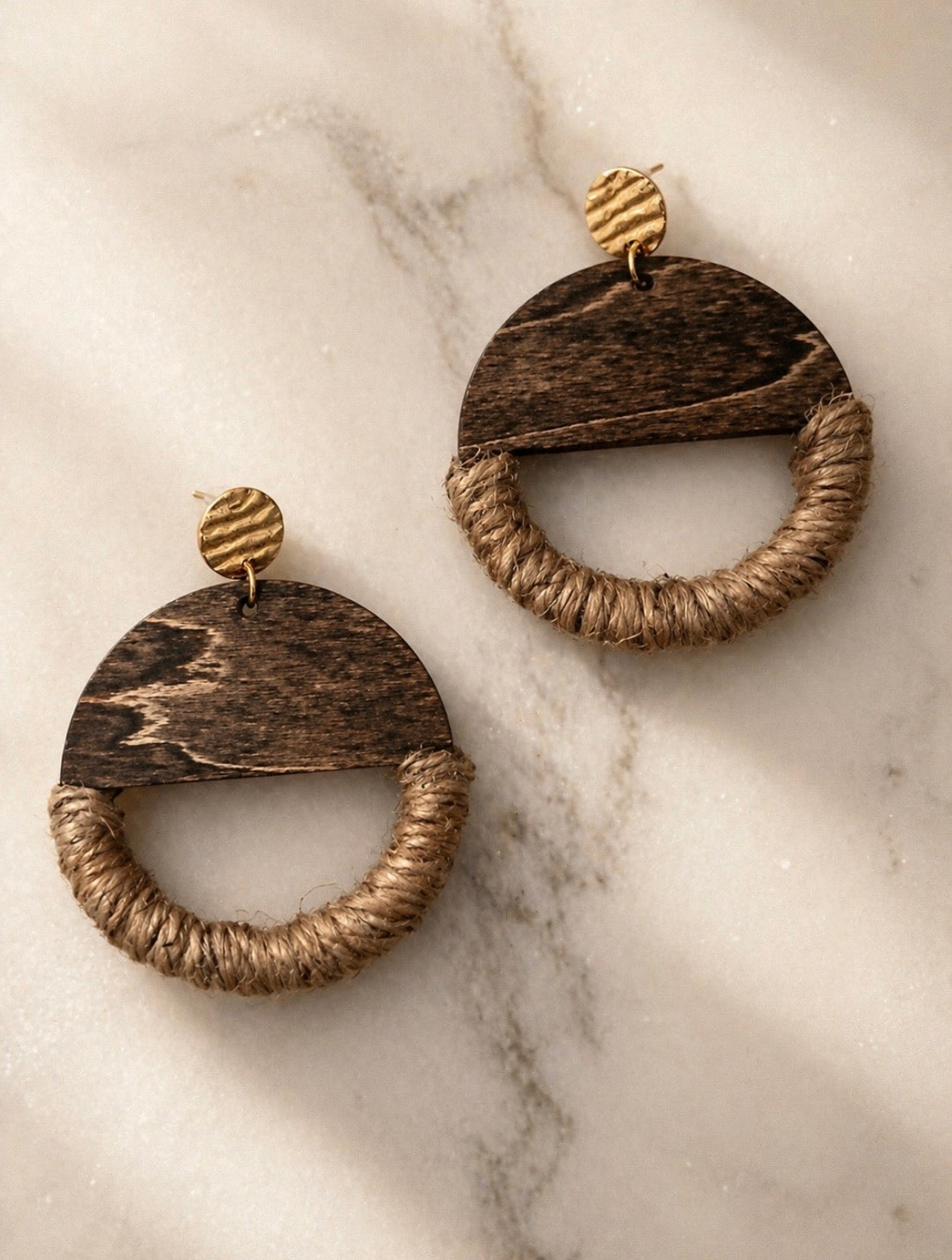 woven hoop earrings