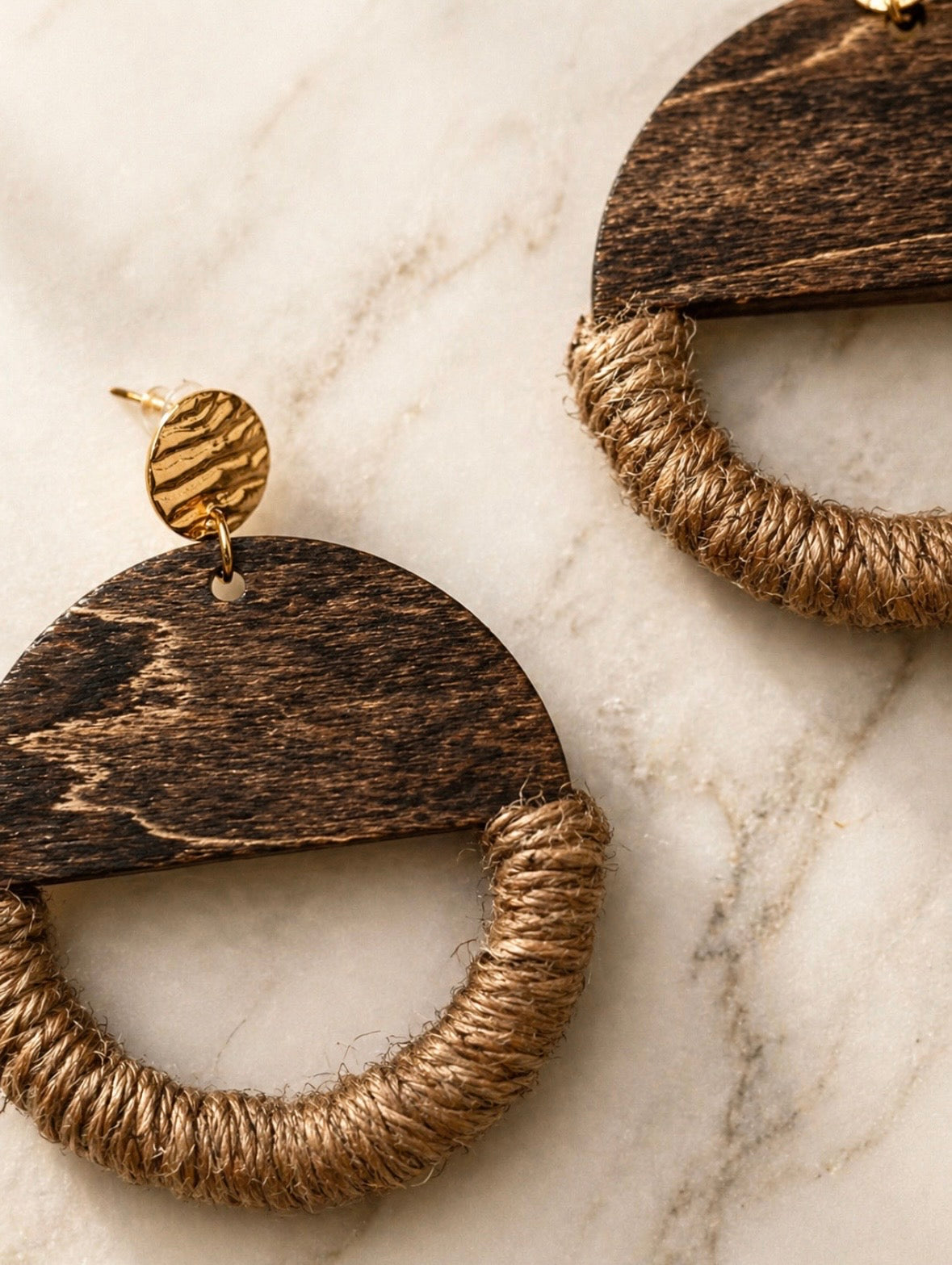 woven hoop earrings
