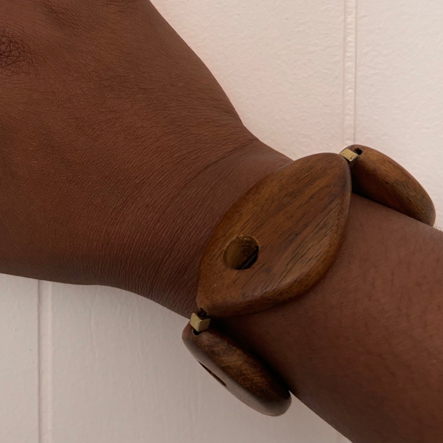 Marquise Wood & Gold Bracelet