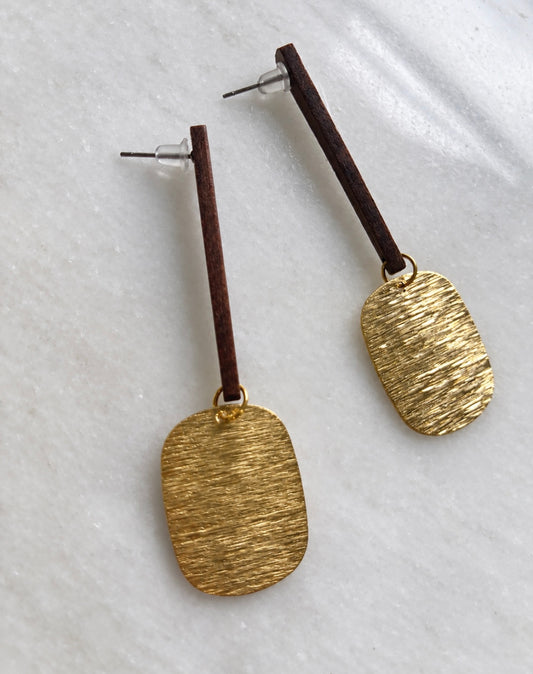 the golden line earrings