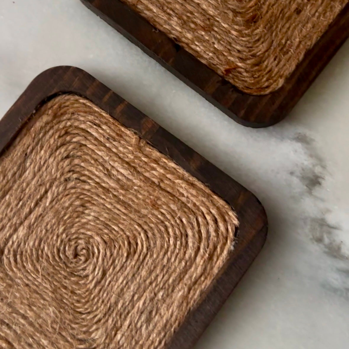 NEW! Walnut Spiral Coasters