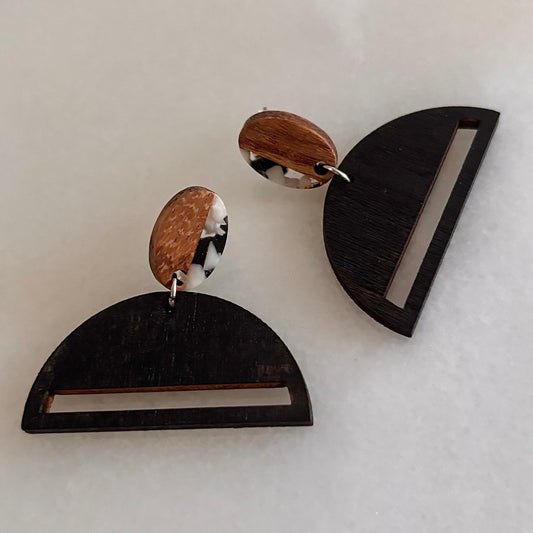 Ebony and Marblewood Earrings